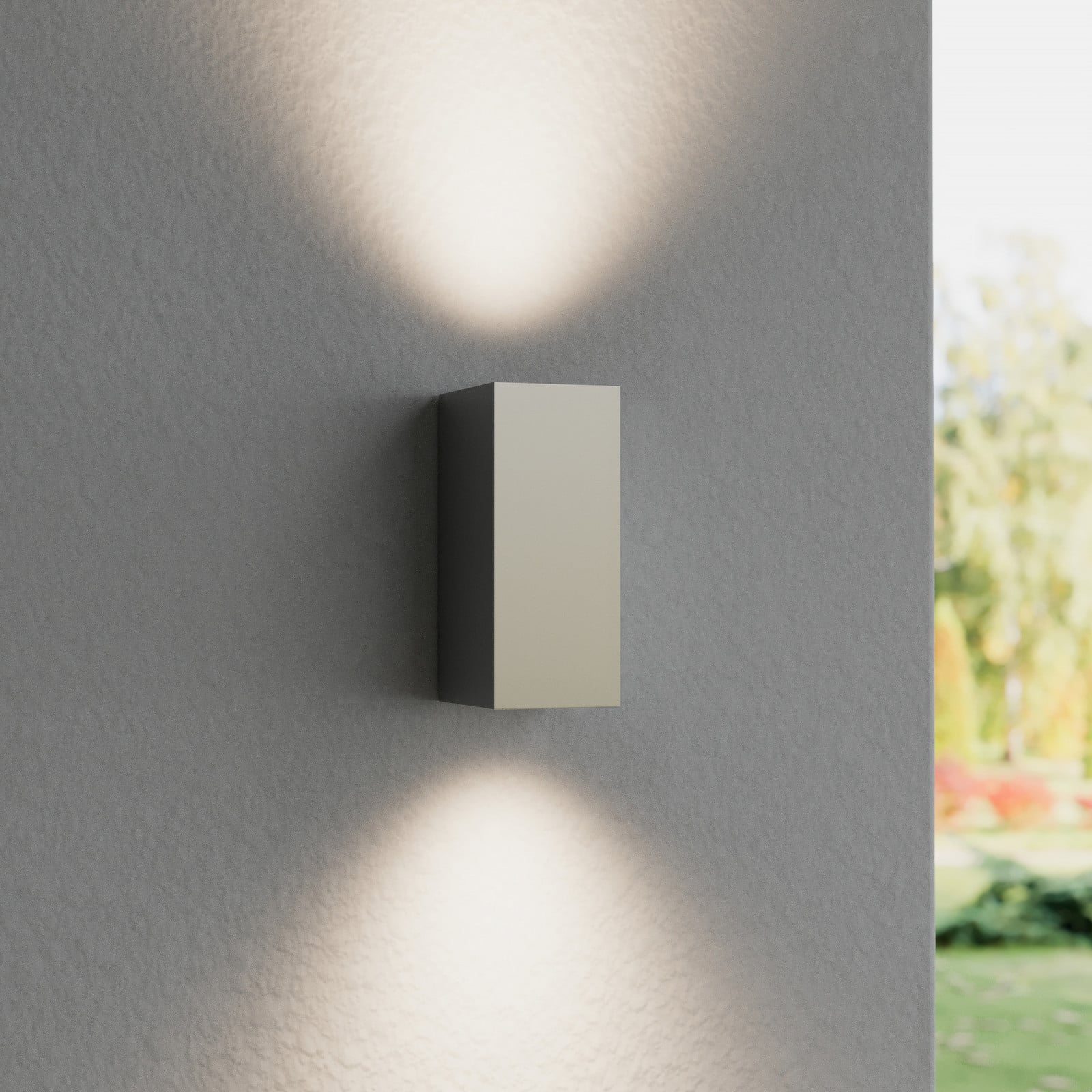 Aplique de exterior Tavi Silver - Lucande - Pasillo - Moderno - Metal - Angular