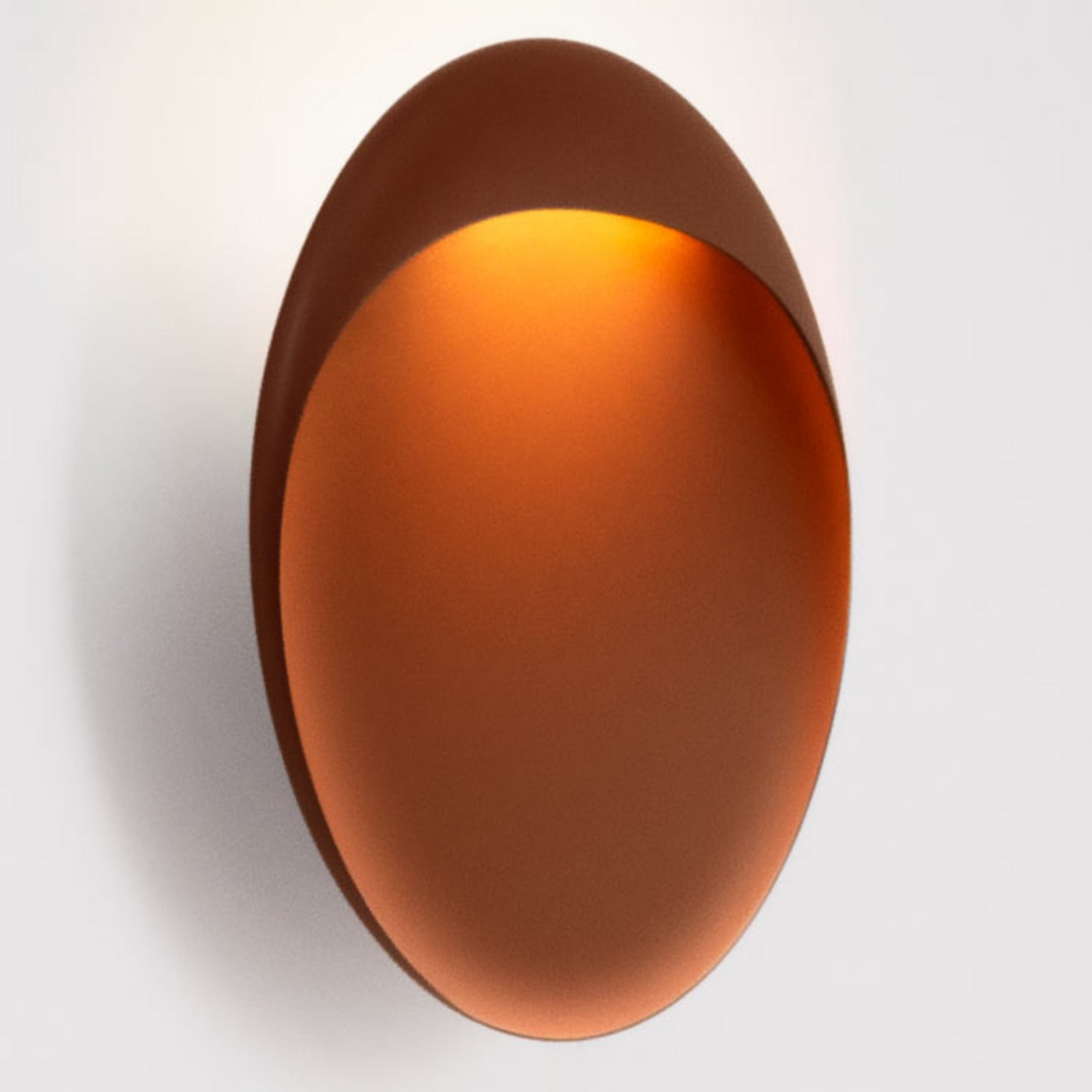 Aplique de pared Flindt, Ø 40 cm, 2700 K, acero Corten - Louis Poulsen - Sala de estar / salón - Diseño - Aluminio - Redonda