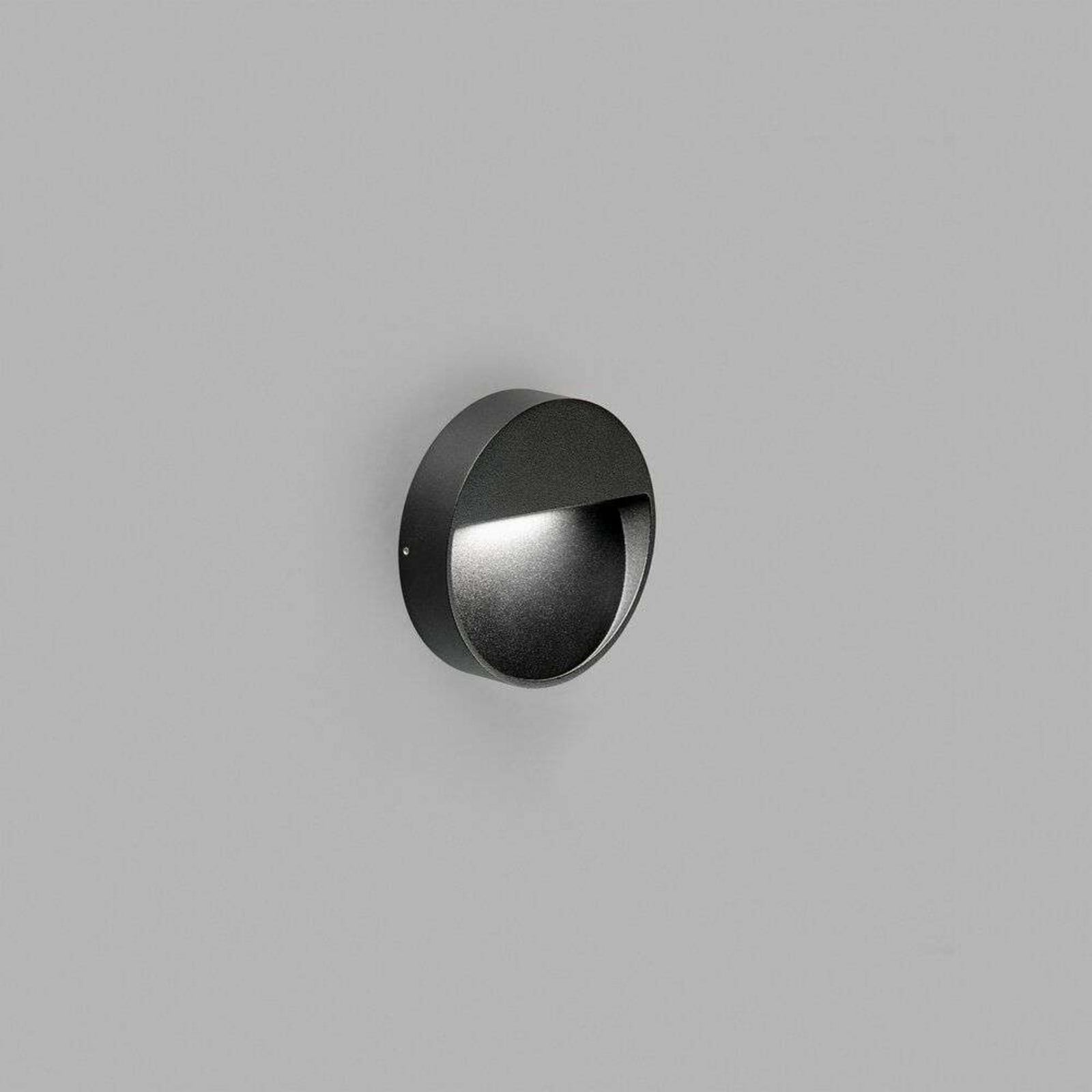 Aplique de pared Serious 2 IP54 2700K negro - LIGHT-POINT - Terraza - Aluminio