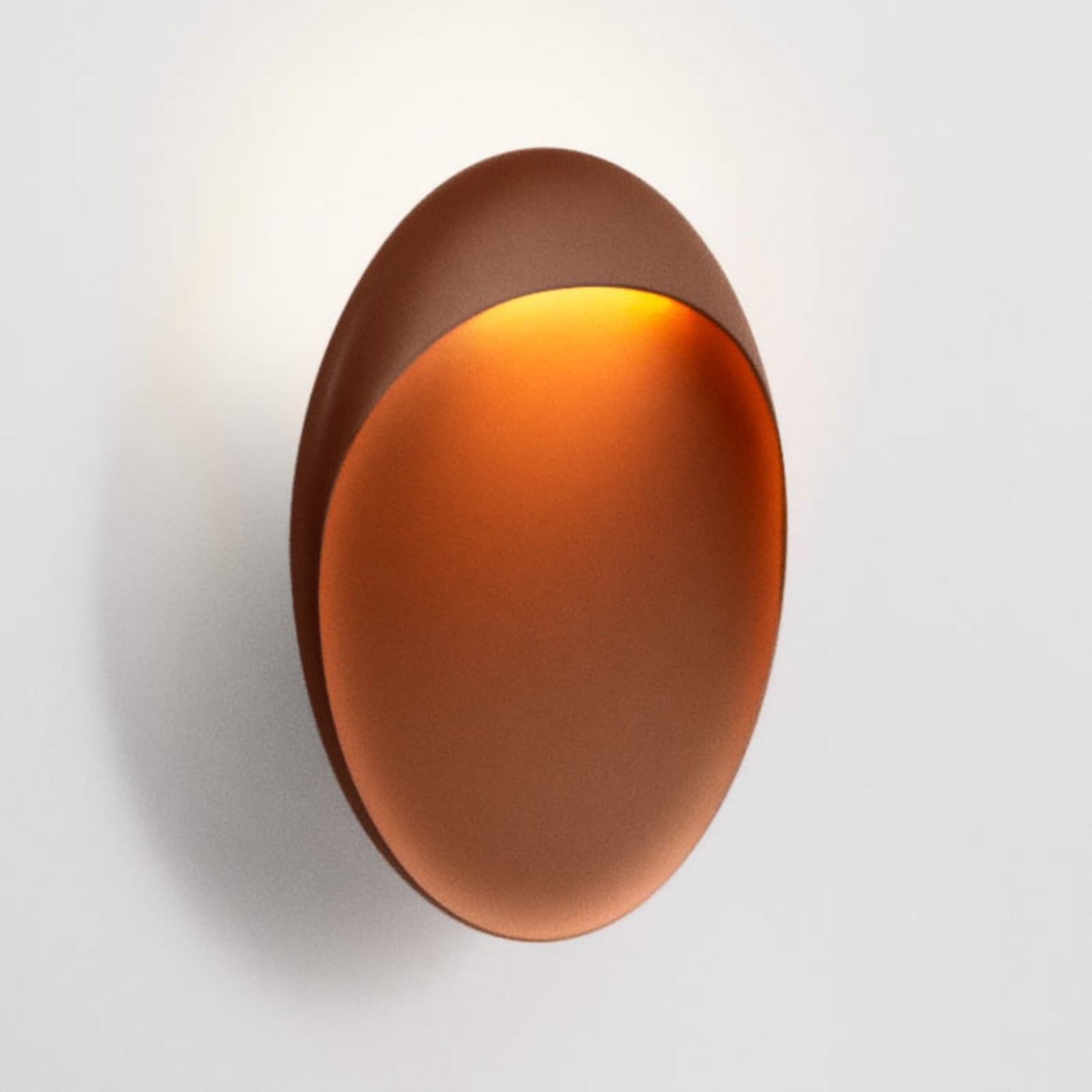 Aplique Flindt, Ø 30 cm, 3000 K, acero Corten - Louis Poulsen - Sala de estar / salón - Diseño - Aluminio - Redonda