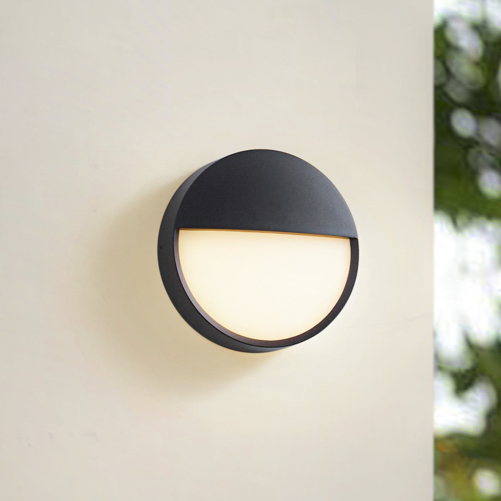 Aplique LED para exterior Gravo, negra, Ø 25 cm, IP65 - Arcchio - Balcón - Moderno - Metal - Redonda