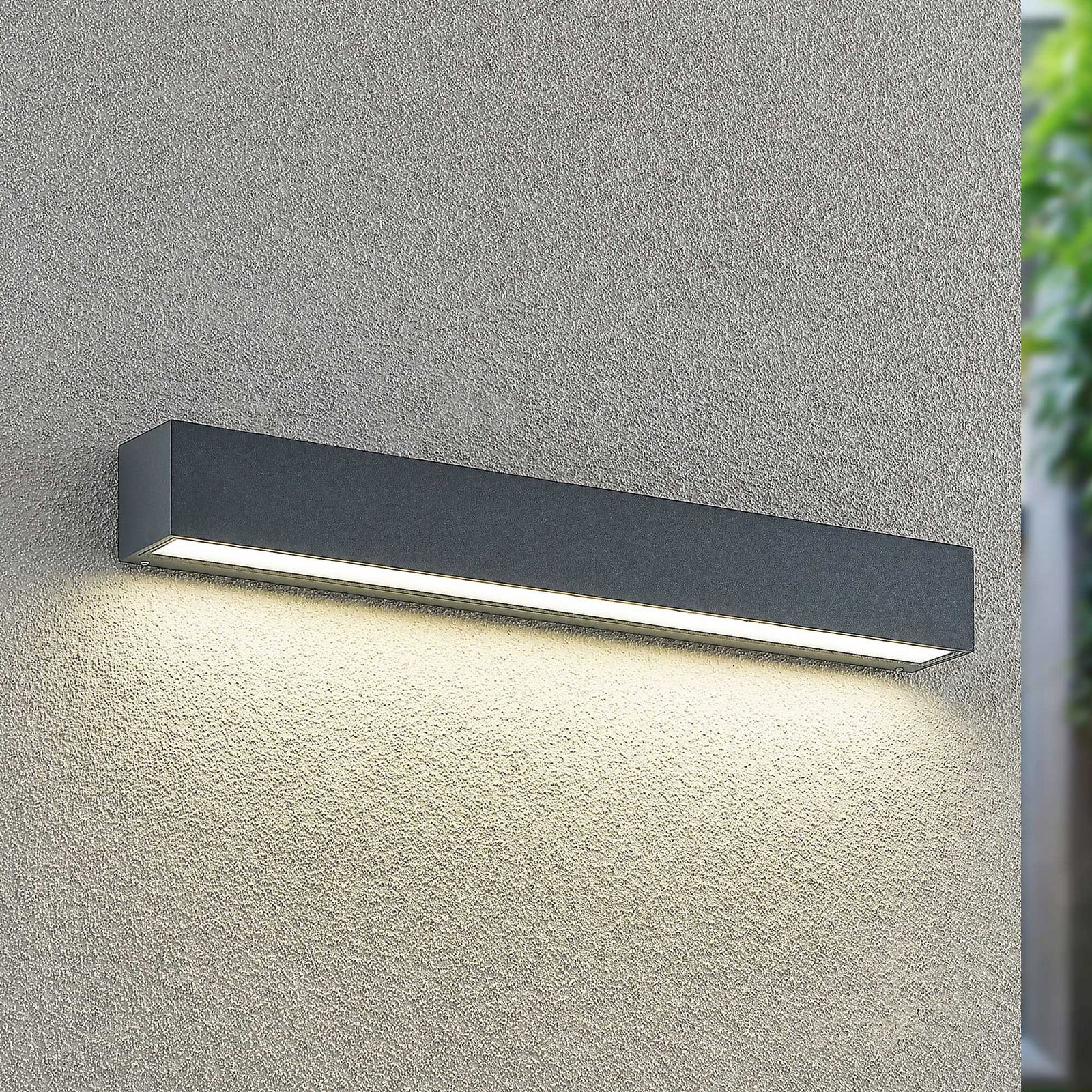 Aplique LED para exterior Lengo, Down, L50, CCT, grafito - Arcchio - Balcón - Moderno - Aluminio - Angular