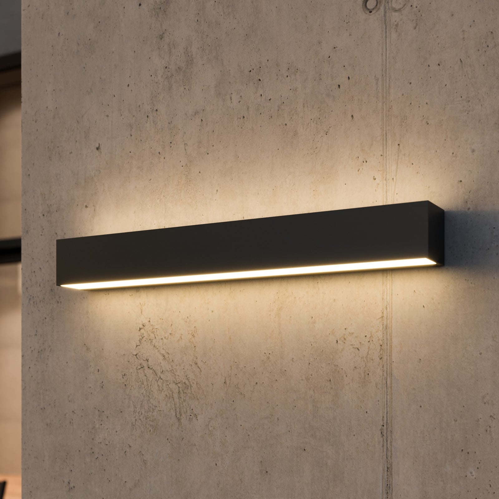 Aplique LED para exterior Lengo, IP65, 50 cm, antracita - Lucande - Balcón - Moderno - Aluminio - Angular