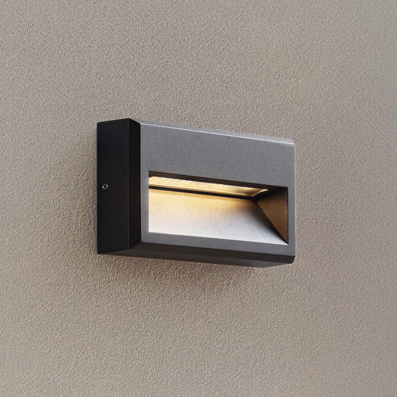 Aplique LED para exterior Weno, negra, aluminio, IP65 - Lucande - Balcón - Moderno - De superficie