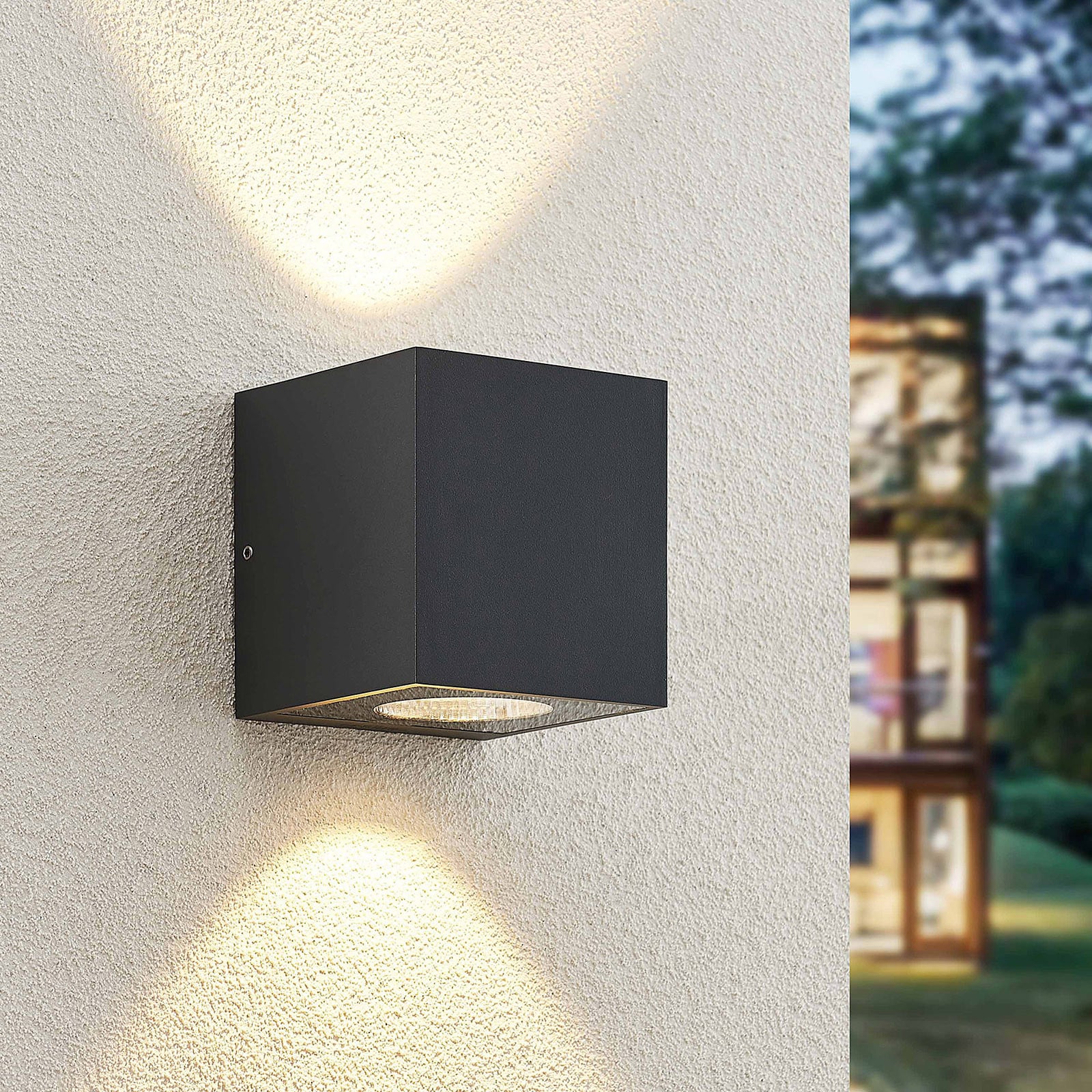 Aplique LED Up/Down para exterior Tassnim Grafito - Arcchio - Moderno - Metal - Angular