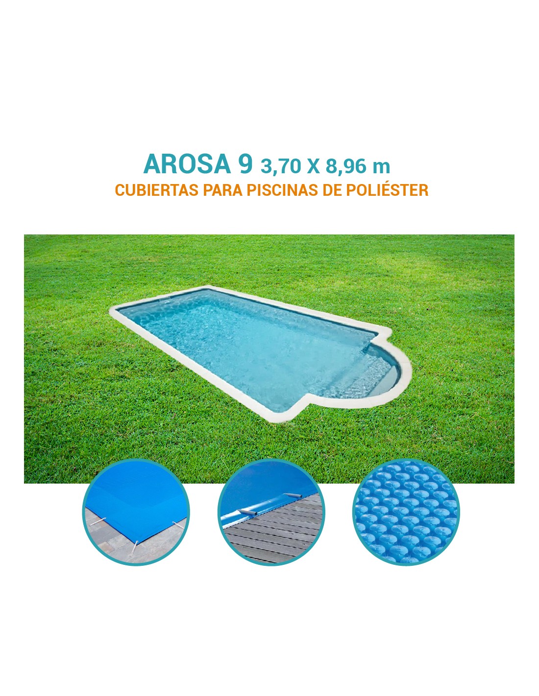 Arosa 9| 8,96 x 3,70m | Cubiertas piscina de poliéster DTP