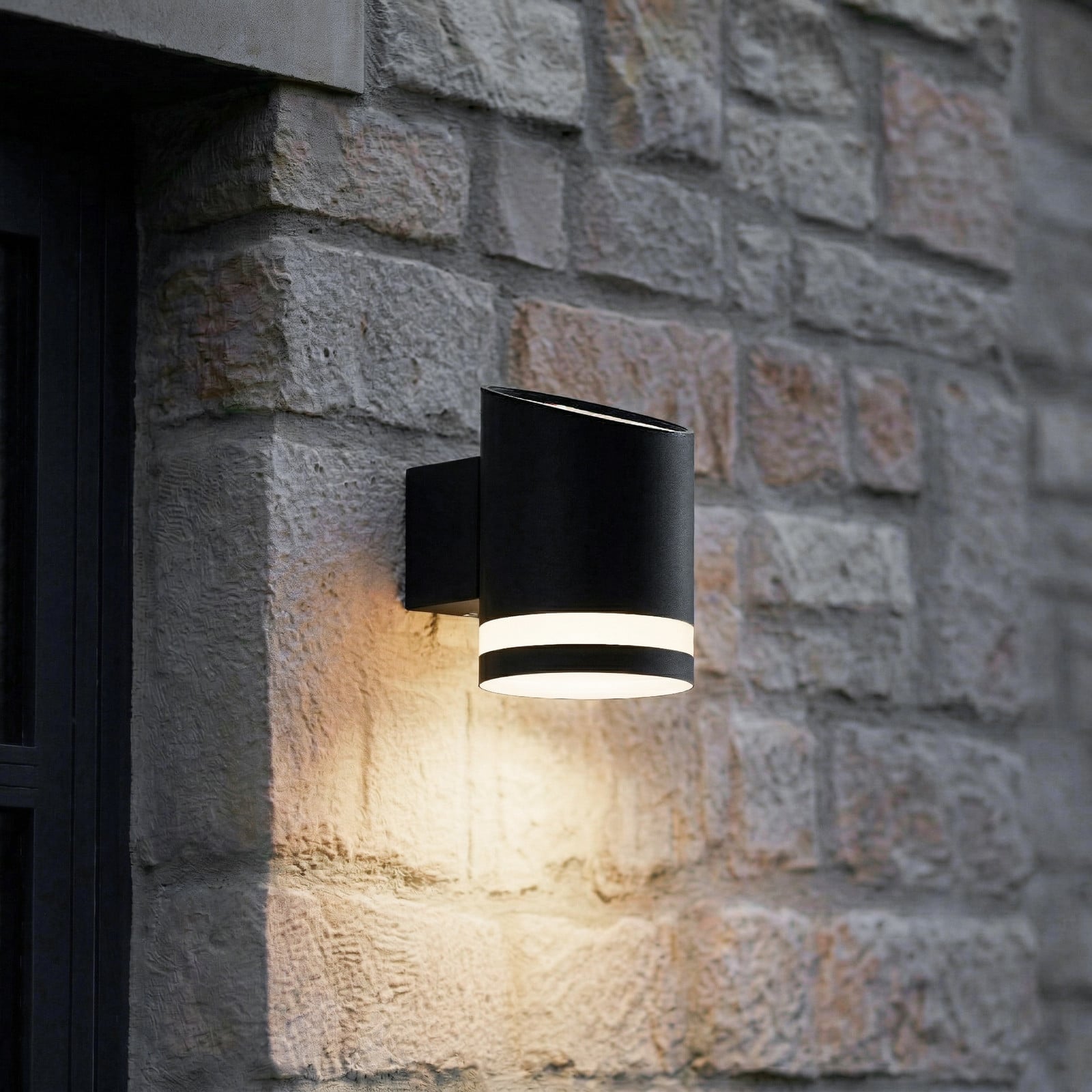 Bentlas LED Solar Aplique de Pared Anthracite - Lindby - Moderno - Acero inoxidable - Angular