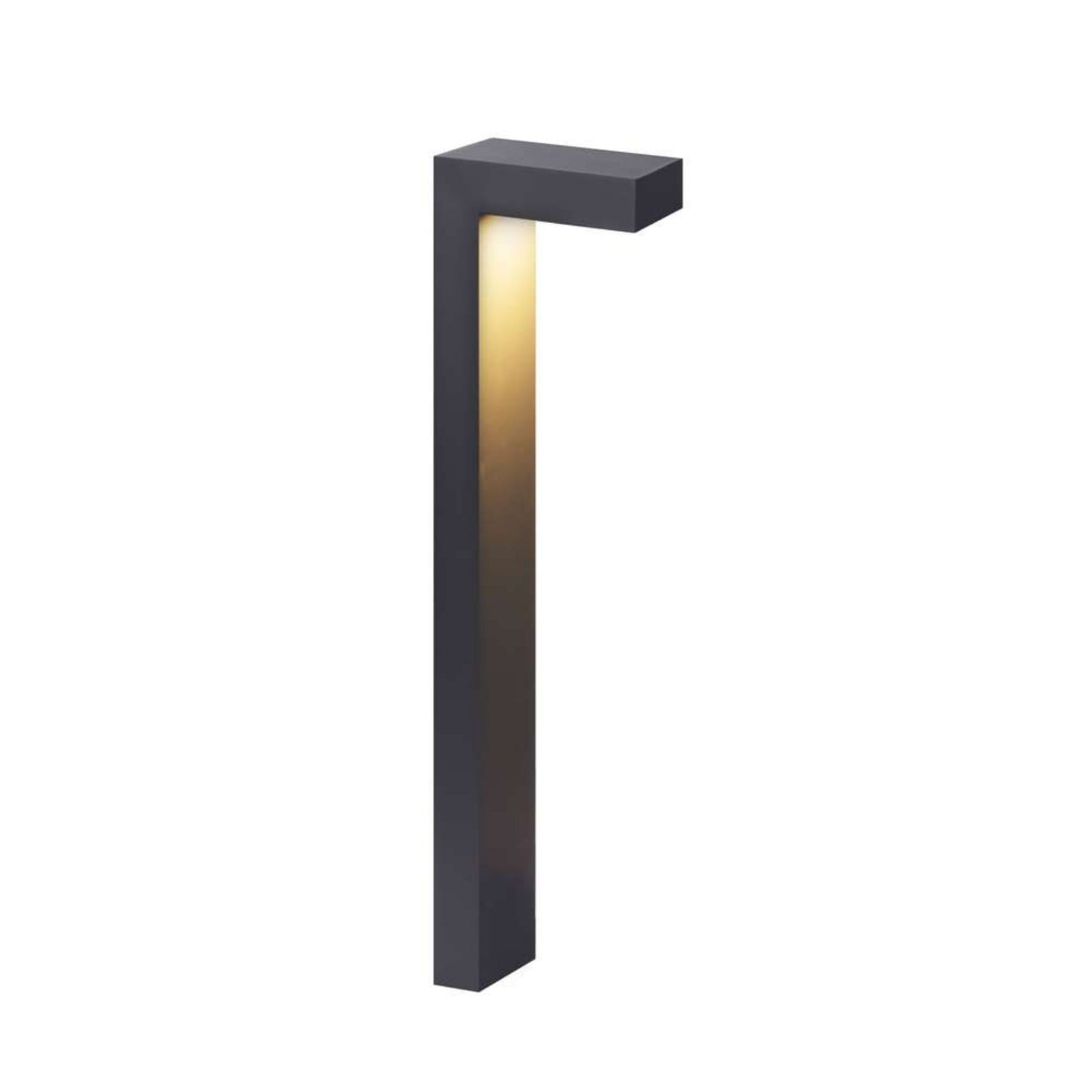 Bolardo luminoso LED asimétrico Asker, 55 cm, gris - Norlys - Terraza - Aluminio