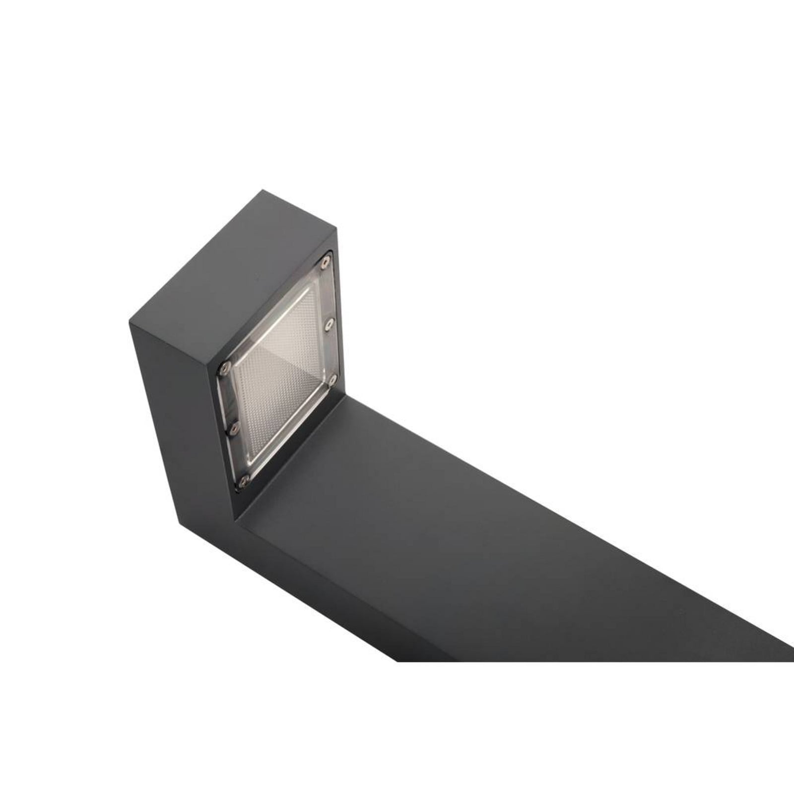 Bolardo luminoso LED Asker de 85 cm, color grafito, con soporte para suelo de Norlys - Terraza - Aluminio