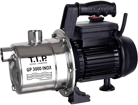 Bomba de jardín T.I.P. 30111 acero inoxidable GP 3000 INOX, caudal de hasta 2.950 l/h, (largo x ancho x alto) 350 x 175 x 265 mm