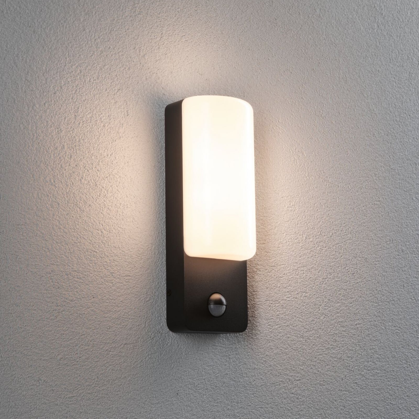 Bonnie aplique LED para exterior de aluminio, 2200/3000 K, sensor - Paulmann - Angular