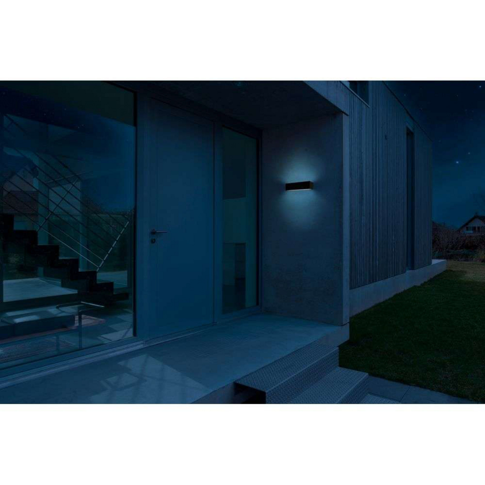 Brick Down Aplique Exterior Negro - Antidark - Terraza - Aluminio