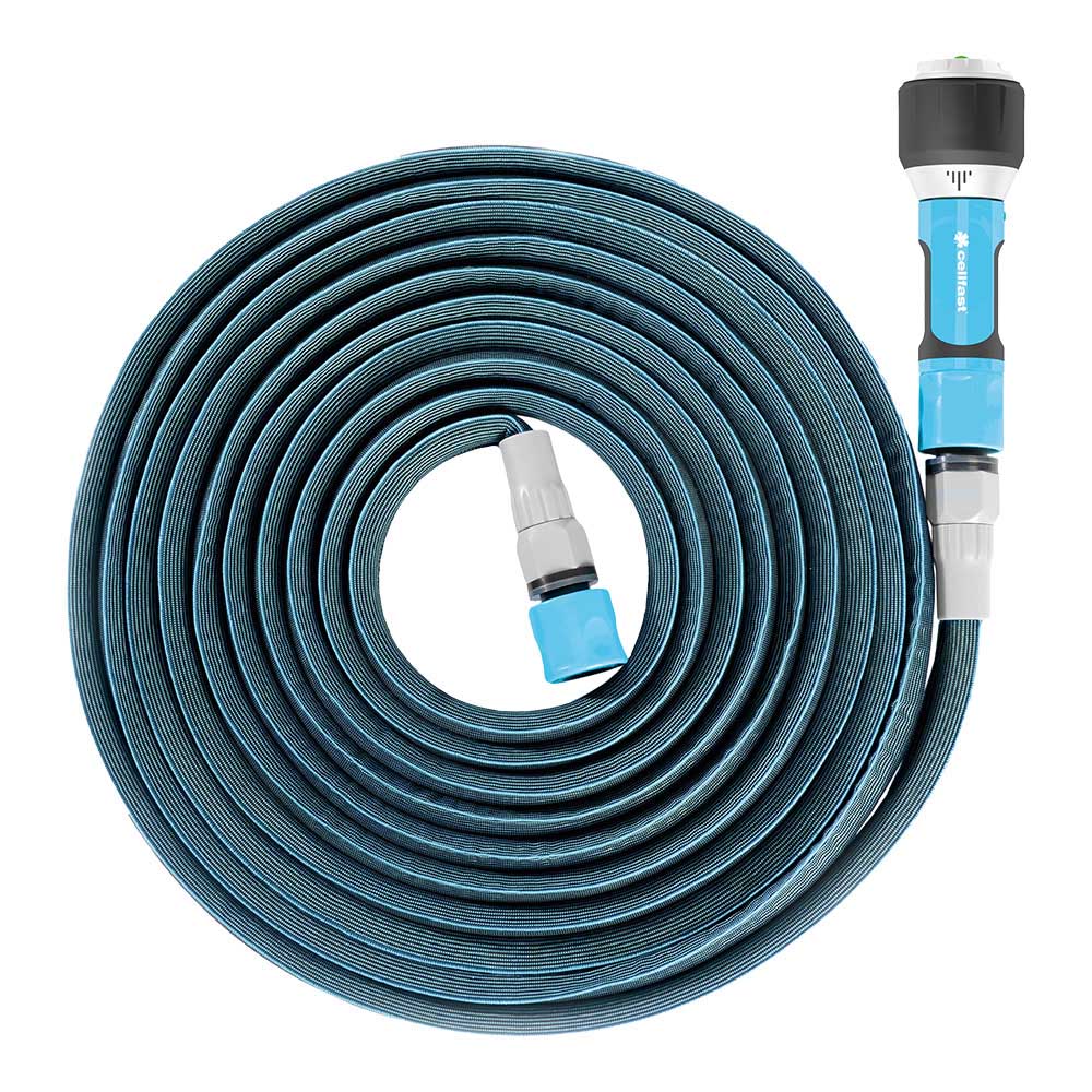 CELLFAST Boquilla De Riego Set Con Manguera De Agua Extensible Aspersor De Césped Para Césped Flores Plantas ENERGO 7,5 15 m