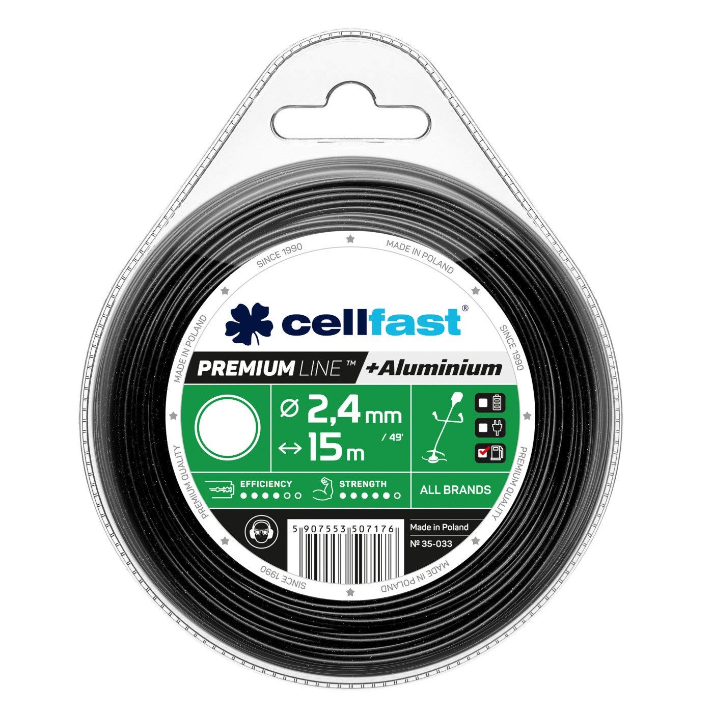 Cellfast Hilo Para Desbrozadoras Hilo Desbrozadora Premium Círculo 2,4 mm 15 m