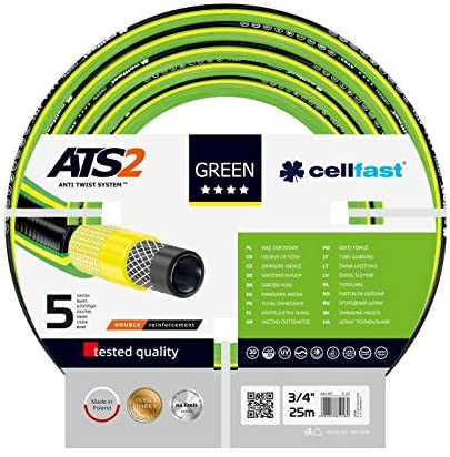 Cellfast Quattro Manguera de jardín, Verde, 3/4” 25m