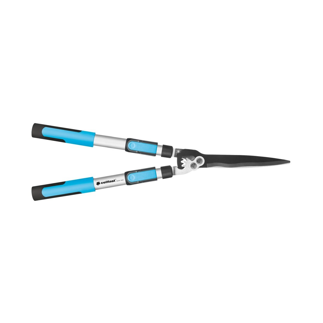 CELLFAST Tijeras De Podar Telescópicas Con Dos Manos Tijeras De Jardín Para Podar Arbustos Árboles Pequeños Ramas Setos Extensión De 18 cm Superficie Antideslizante Hoja 20 cm Antiadherente