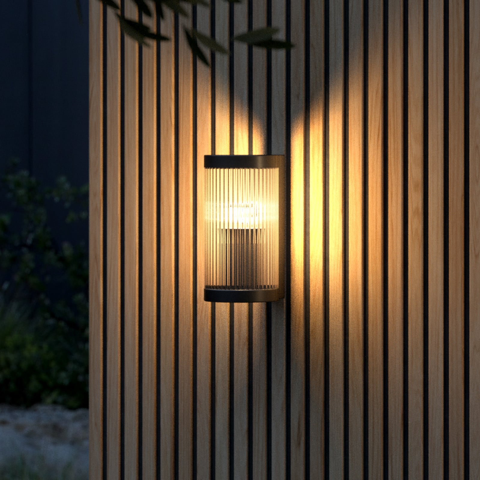 Coupar Aplique Exterior Black - Nordlux - Metal - Redonda