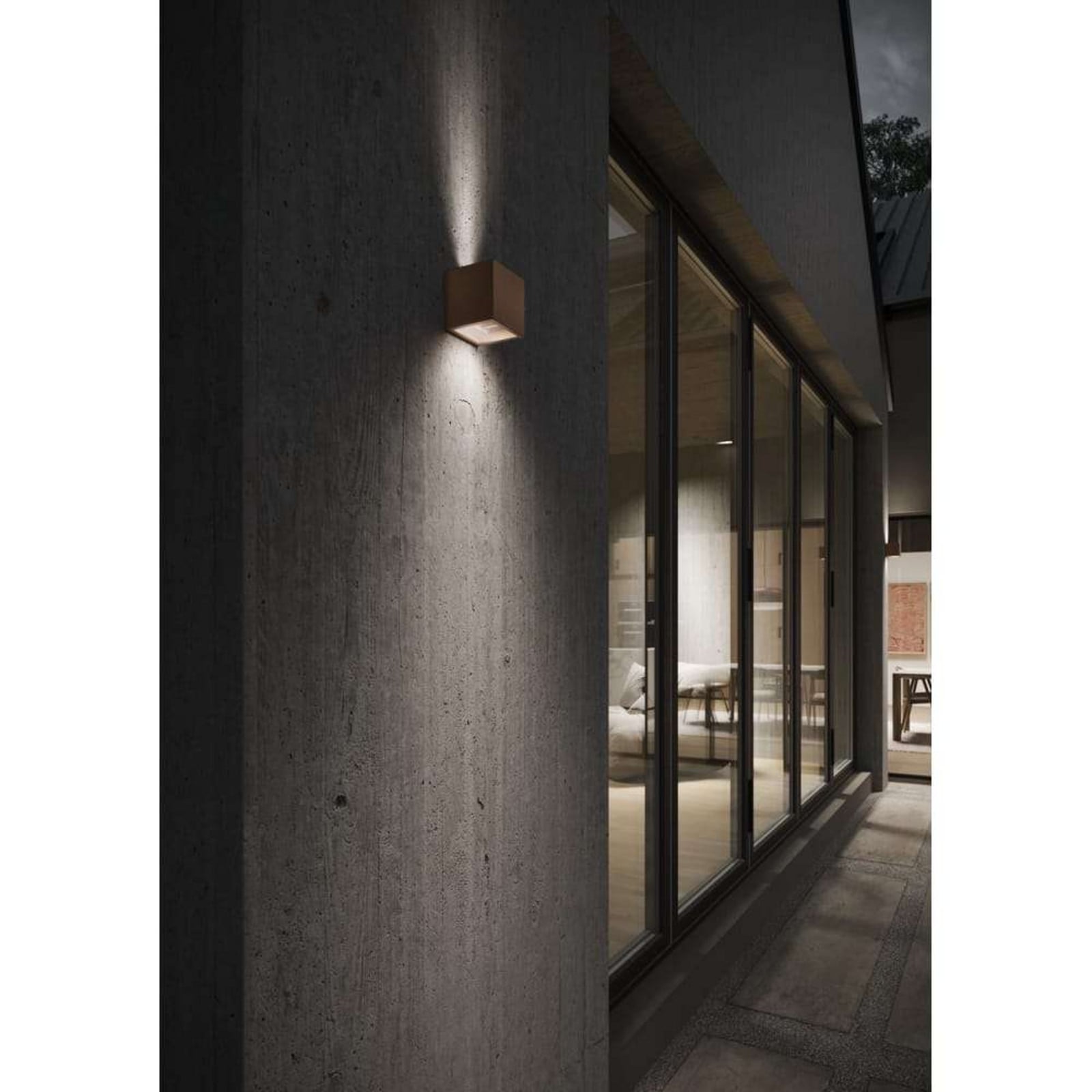 Cube LED Aplique de Pared XL 3000K Up/Down Rust - LIGHT-POINT - Terraza - Aluminio