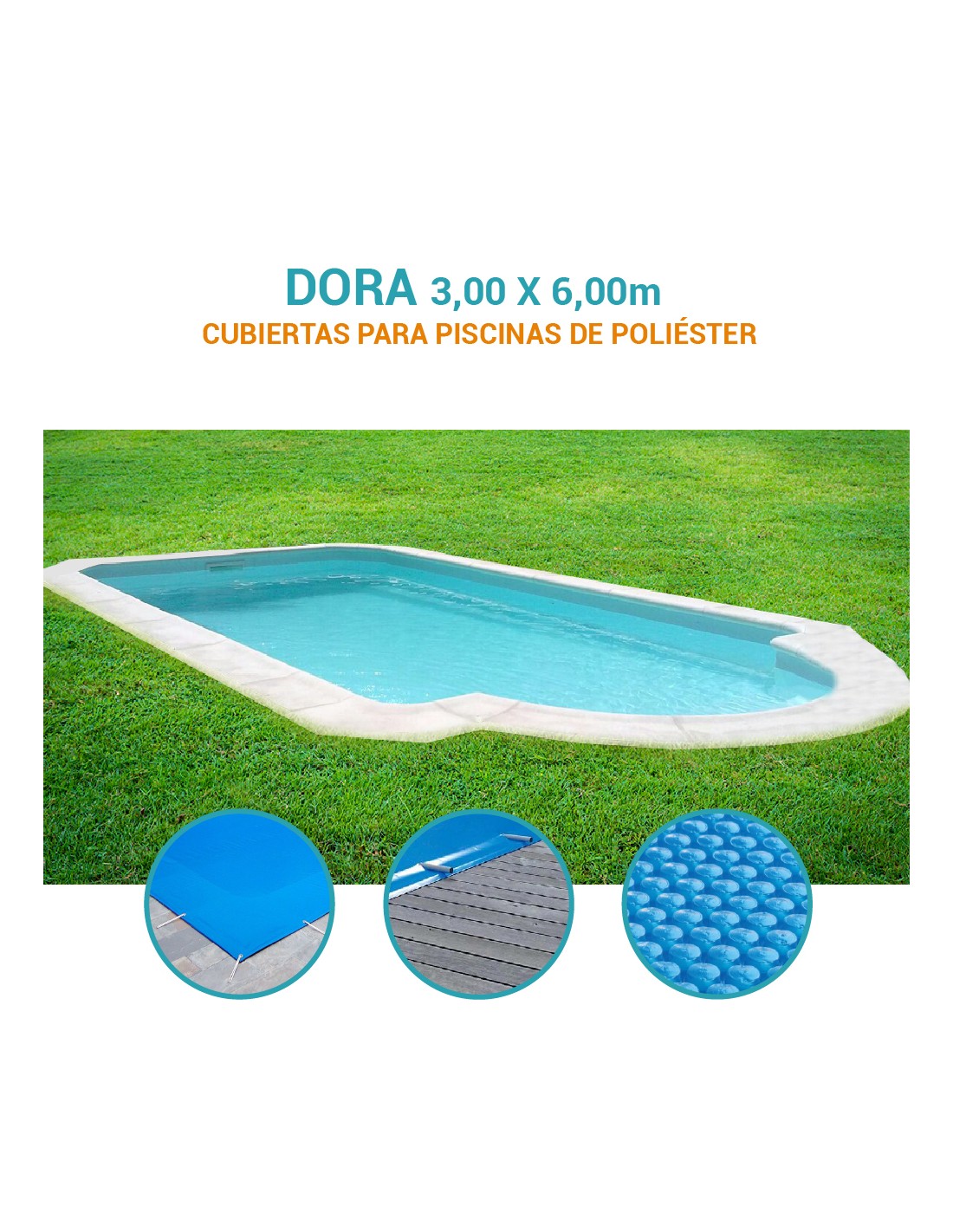 Dora 2 | 3 x 6m | Cubiertas piscina de poliéster Coinpol