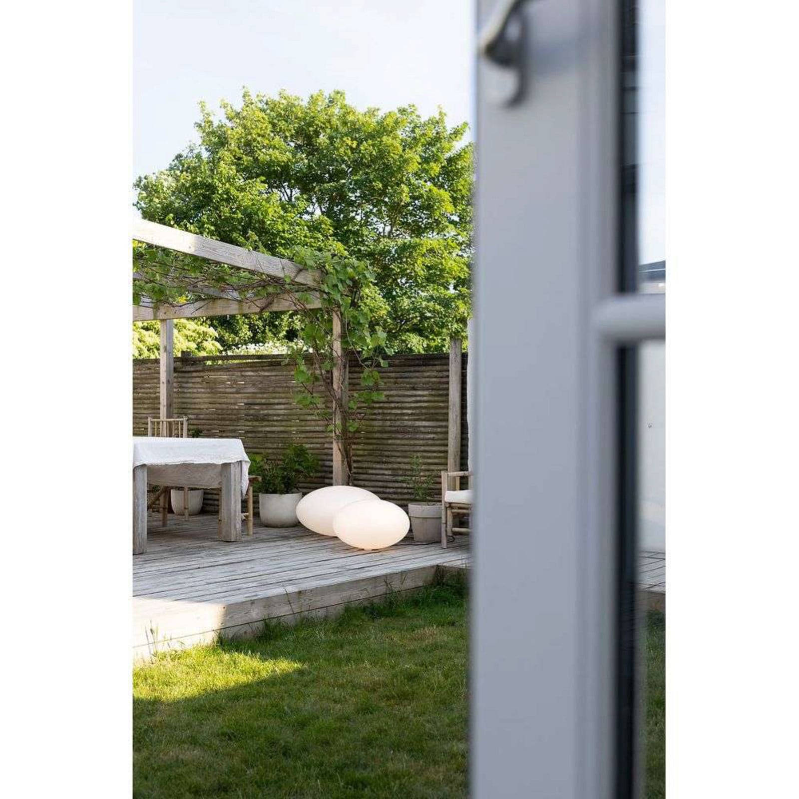 Eggy Pop Out Lámpara para Exterior Ø55 (3m) Opal White - Cph Lighting - Terraza - Plástico
