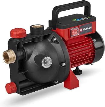 Einhell Bomba de jardín GC-GP 6050 ECO PLUS Capacidad de entrega máxima: 5.000 l/h, Altura de elevación máxima: 40 m, Tecnología ECO PLUS, tornillo de drenaje de agua, incluye adaptador universal 33,3