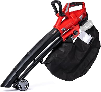 Einhell GE-CL 36 Li E Solo - Aspirador-soplador de Hojas con tecnología Power X-Change 2x18V (Flujo de Aire de 210 km/h, Bolsa de 45 l, 8000-13000 RPM) (Ref. 3433600)