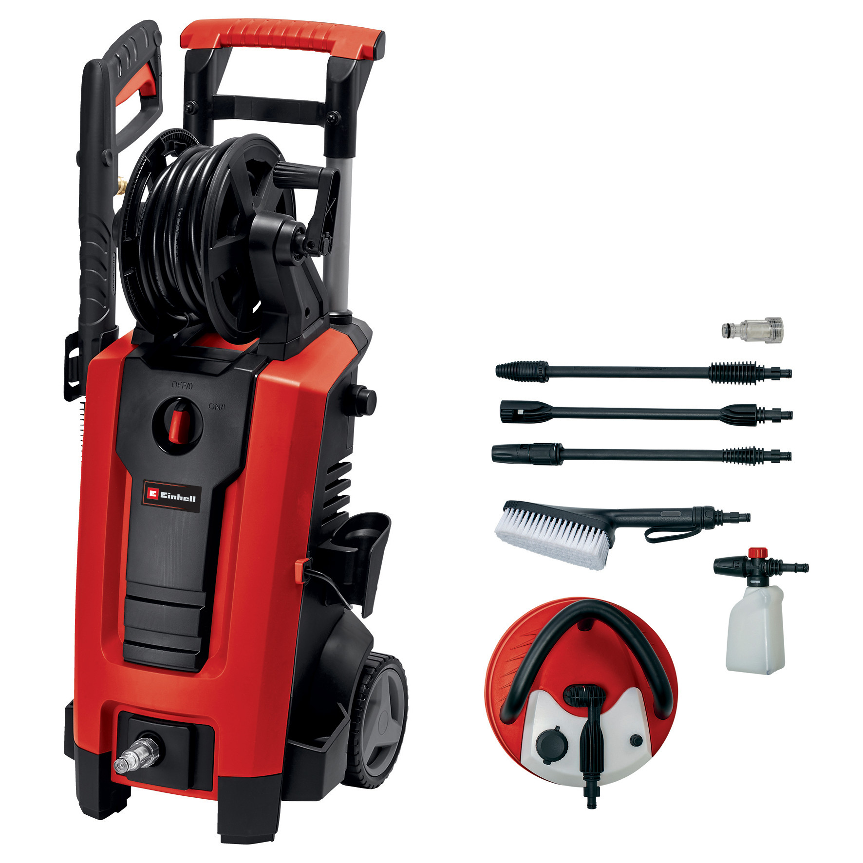 Einhell TE-HP 170 Limpiadora de alta presión o Hidrolimpiadora Vertical Eléctrico 440 l/h Negro, Rojo
