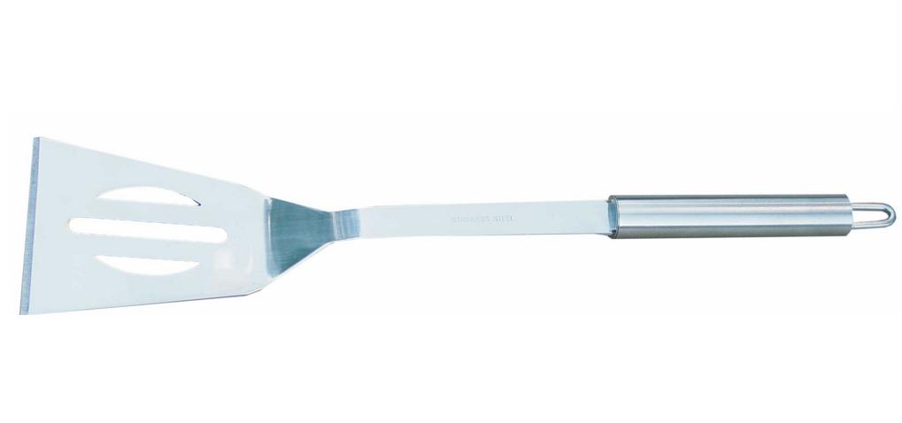 Espátula de acero inoxidable para voltear, Master Grill, herramienta resistente, ideal para parrillas, alta durabilidad, fácil de limpiar