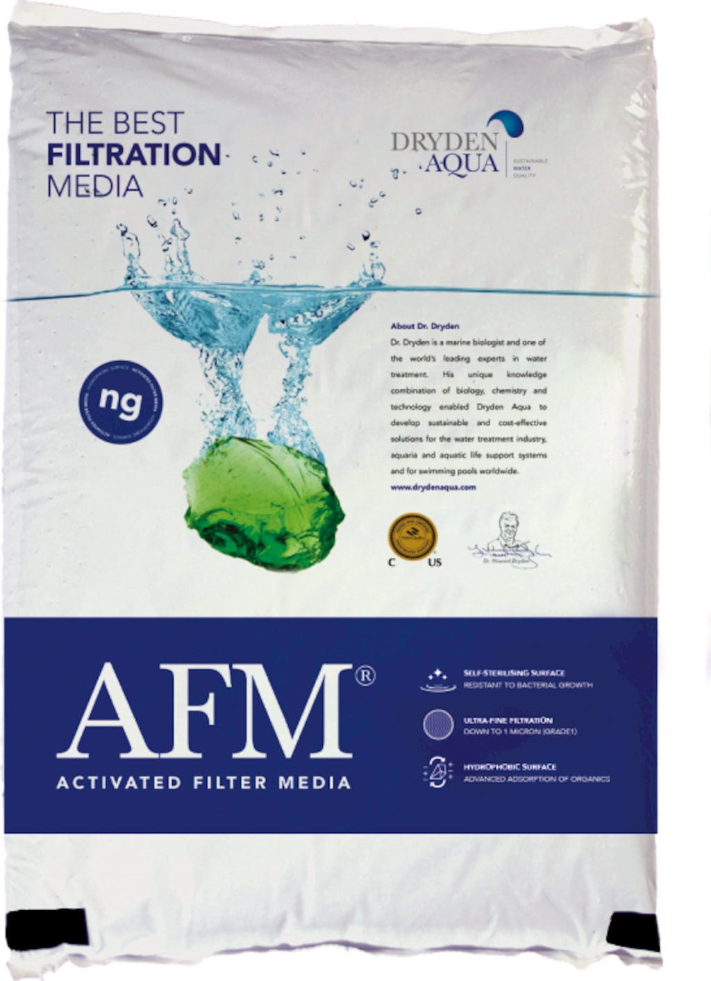 Filterglas Dryden Aqua AFM® 1 ng – 0,4-0,8 mm - 21 kg