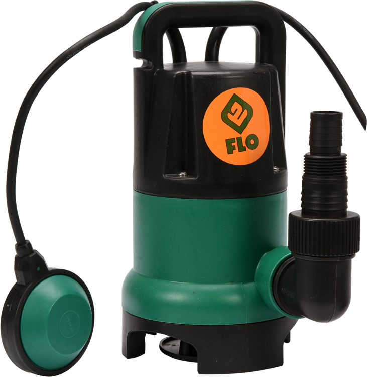 Flo 79774, bomba de agua 900 W, protección IPX8, voltaje 230 V, frecuencia 50 Hz, cable de 10 m, ideal para drenaje y riego, 1 pieza