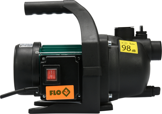 Flo 79810, bomba de agua 600 W, protección IPX4, voltaje 230 V, frecuencia 50 Hz, cable de 1,2 m, ideal para drenaje y riego, 1 pieza