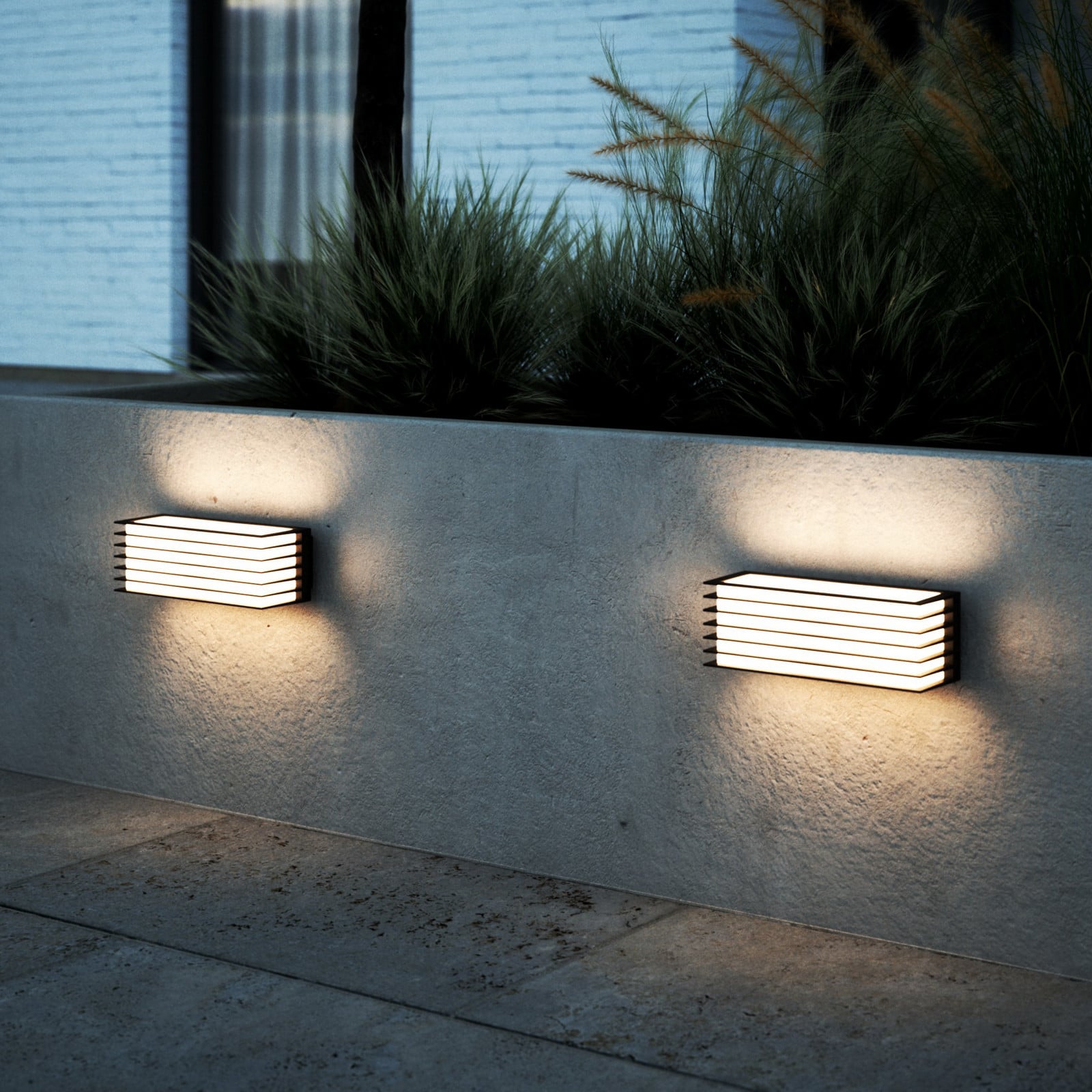 Fluctus 28 Aplique de exterior Black - Nordlux Fluktus - Moderno - Metal - Angular