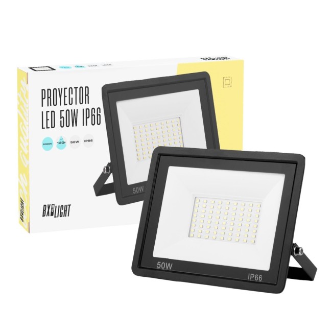 Foco proyector led 50w 6000lm 6000ºk ip66 regulable 60.000h