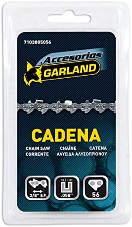 Garland 7103805056 - Cadena 3/8’’ b.p.-0.050’’ - 56 Eslabones para Motosierras