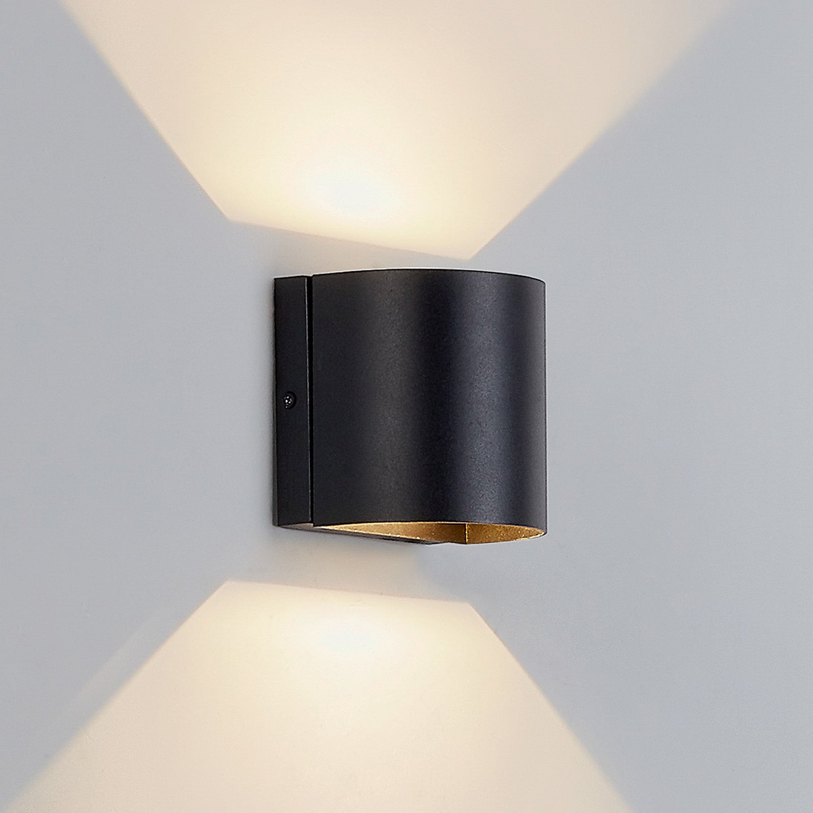 Gladis LED Aplique Exterior Black - Lindby - Moderno - Metal - Angular