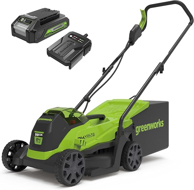 Greenworks Cortacésped de batería GD24LM33K2