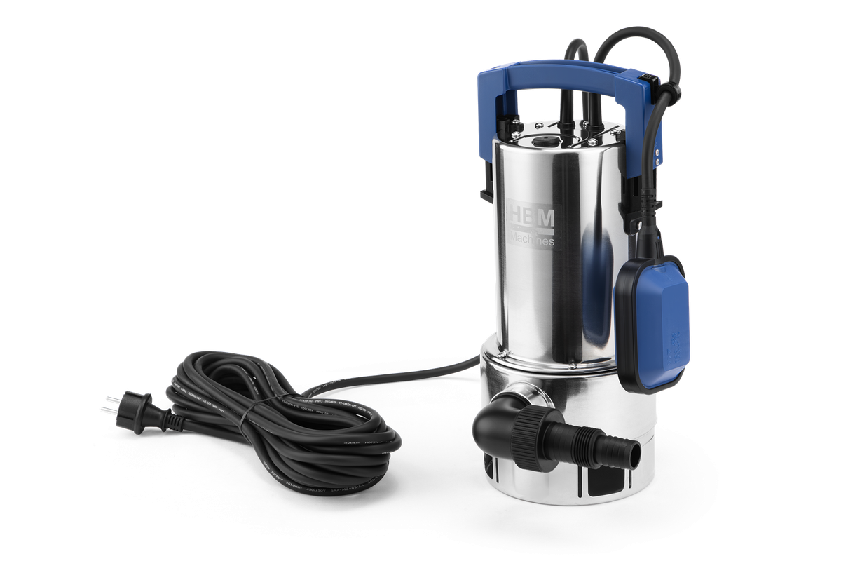 HBM bomba sumergible para aguas sucias acero inoxidable 1100W 16500 l/h