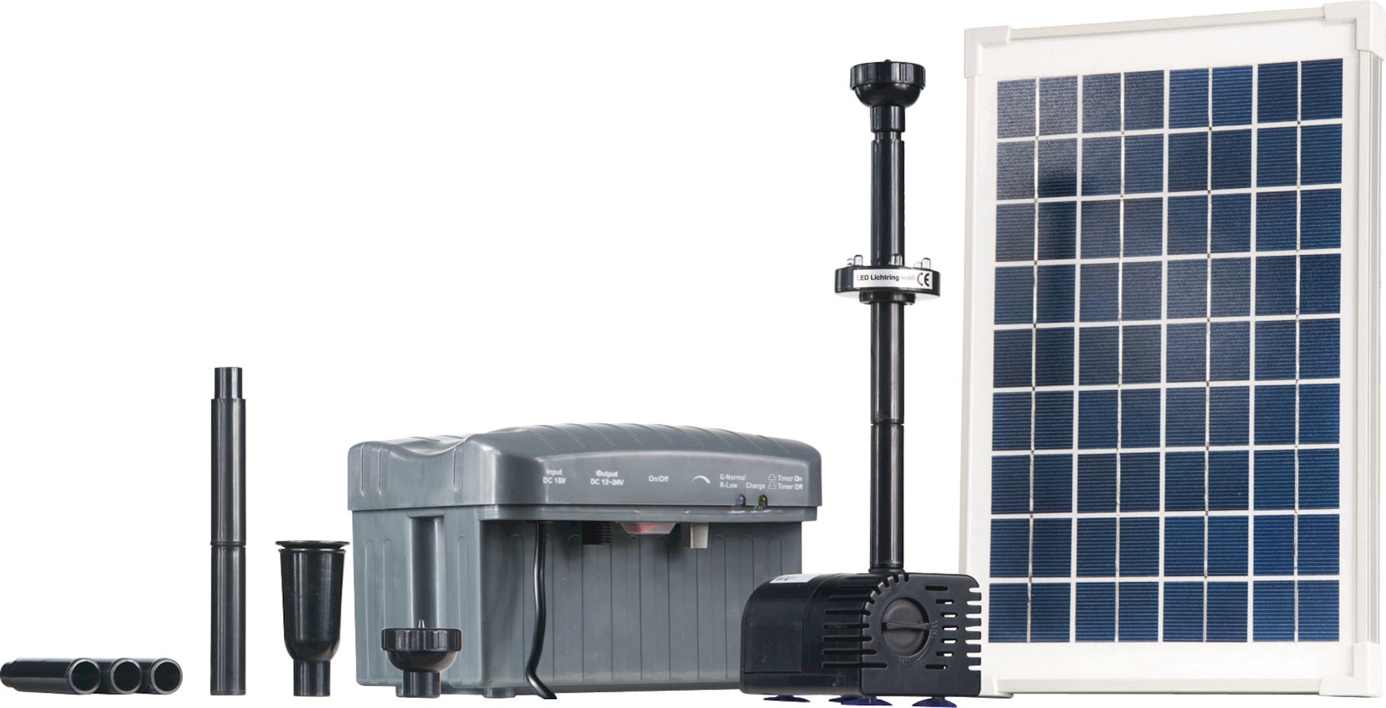 HEISSNER Teichpumpe Solar Battery SP760-L - 750 l/h