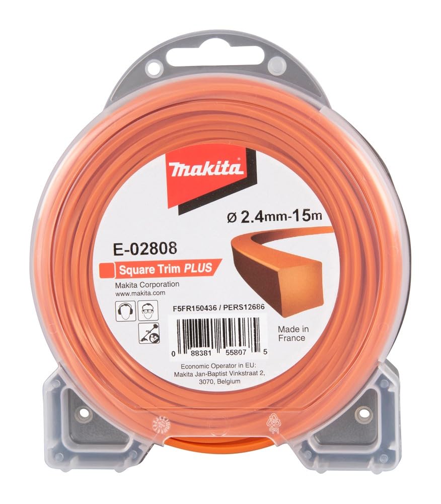 Hilo Desbrozadora Makita E-02808 Cuadrado 2.4mm x 15m: Corte Potente y Preciso