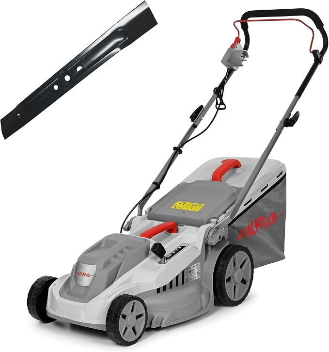 IKRA cortacésped eléctrico IERM 1638-1, 1600W, 38cm, Cuchillas de Repuesto