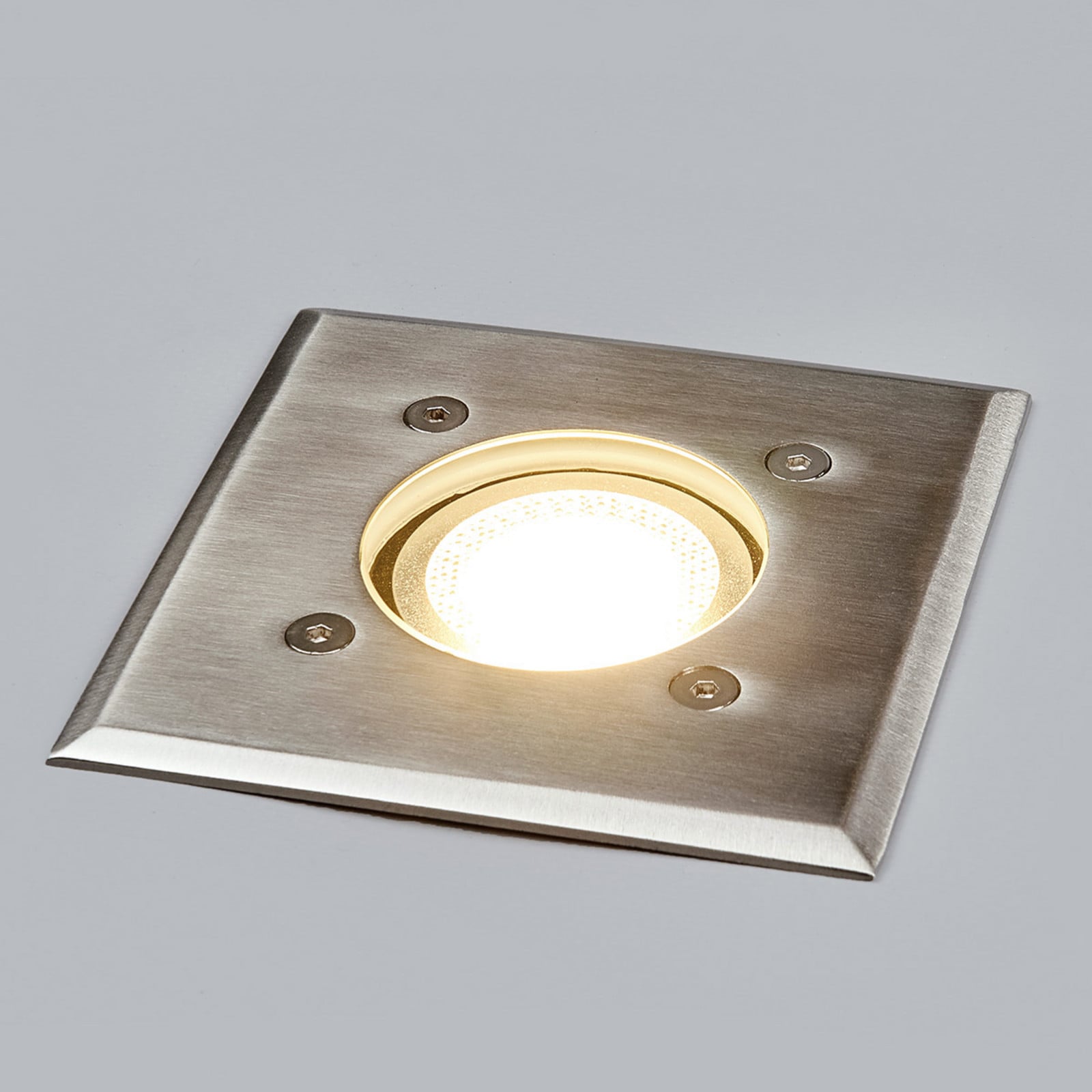 Insa Square Spot Exterior Empotrable de Suelo IP67 Stainless Steel - Lindby - Terraza - Moderno - Acero inoxidable - Angular