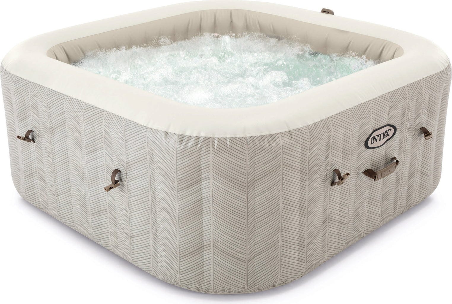 Intex PureSpa Chevron Deluxe Square ⧄ 211 x 71 cm - 1 Stk. mit Salzwassersystem und Kalkschutz