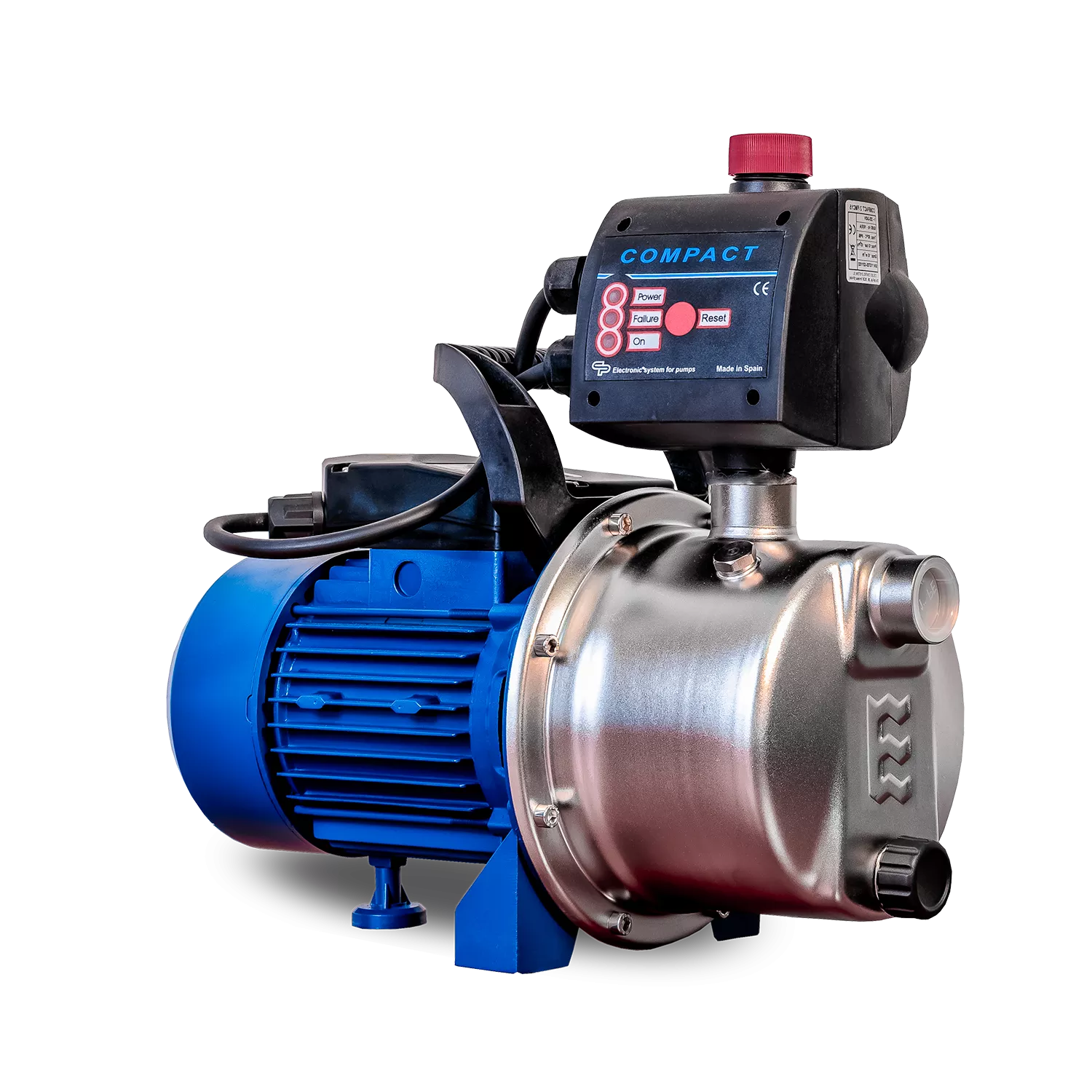 JPV 1300 INOX Automatic Bomba de jardín, con impulsor y carcasa de acero inoxidable, 1300 W, 5.400 l/h, 4,8 bar