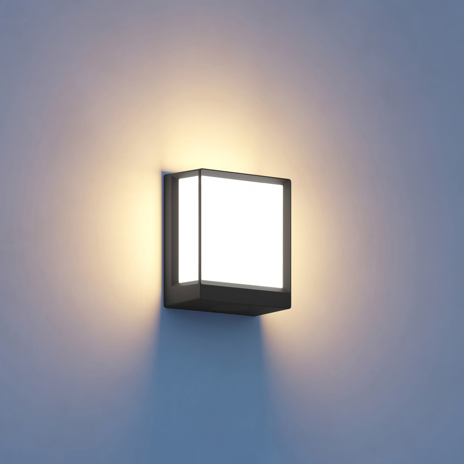 L 40 C, aplique LED para exterior, antracita, 3.000 K - STEINEL L 40 C Bluetooth - Balcón - Metal - Angular