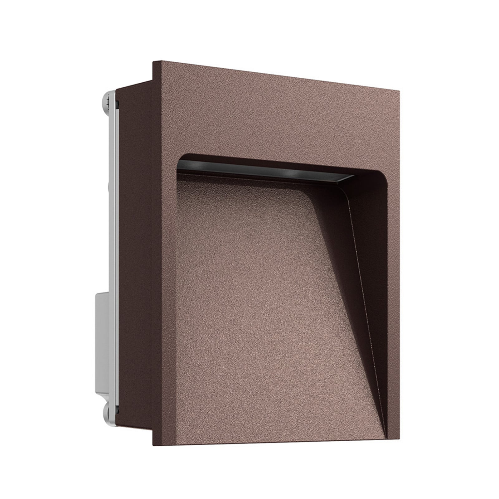 Lámpara de pared empotrable para exteriores My Way, marrón, 2700 K, IP65 - FLOS - Terraza - Metal