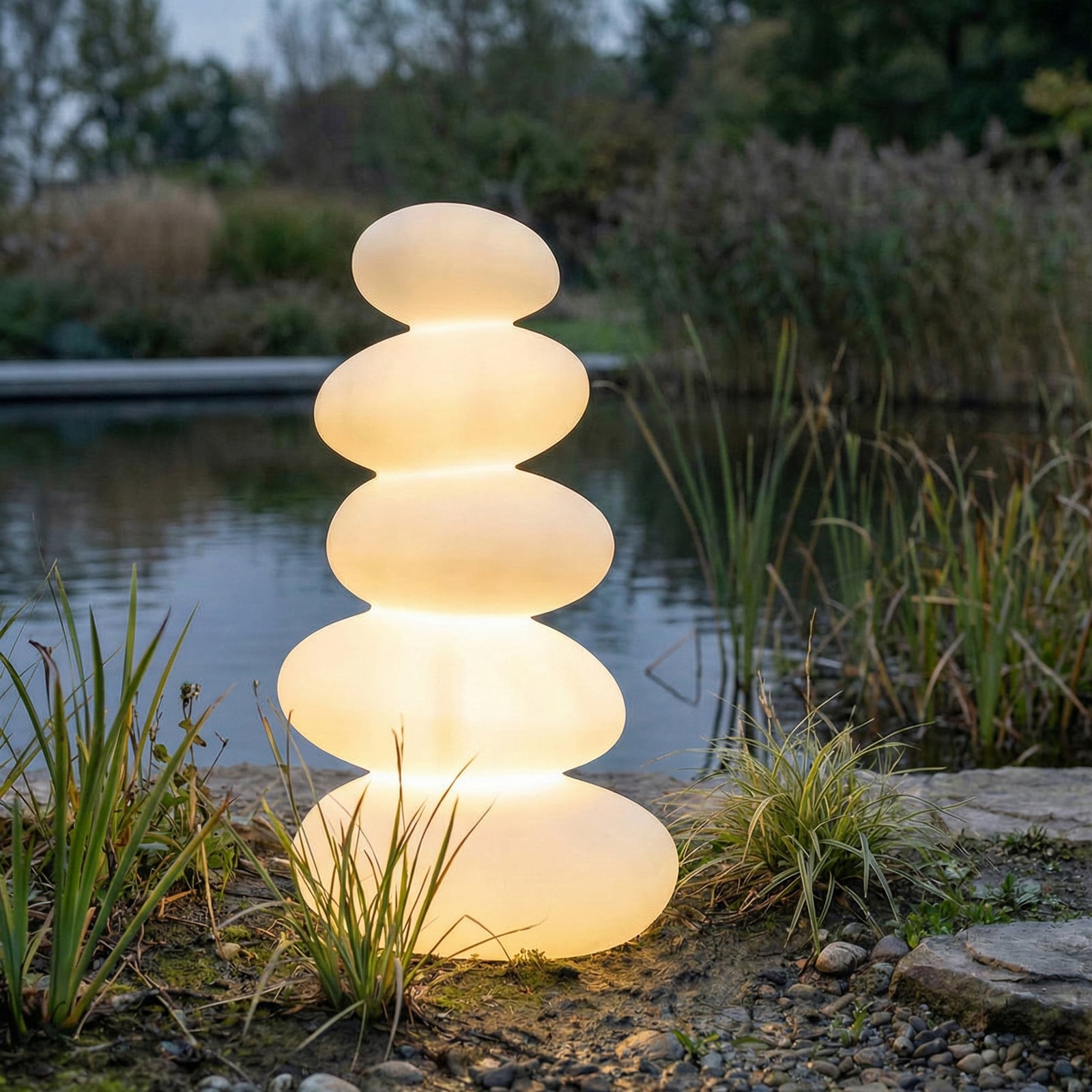 Lámpara LED para terraza Soriel, 72 cm, blanca, IP54, regulable - Lucande - Moderno - Plástico