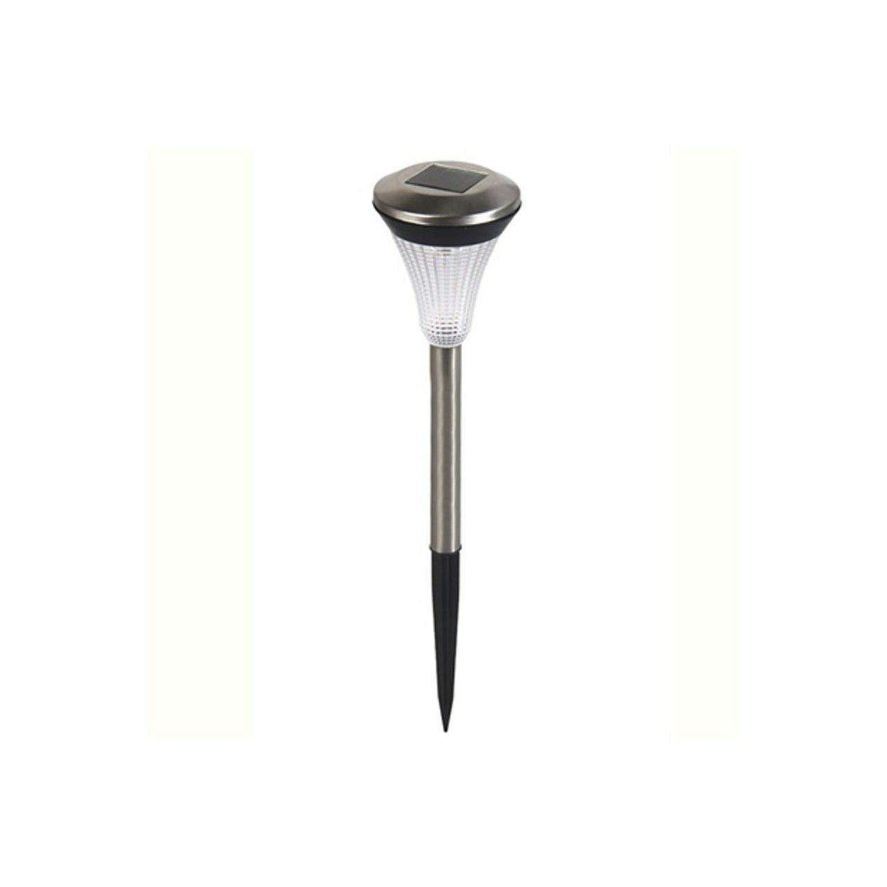 Lámpara Solar de Acero Inoxidable Cromado, iluminación exterior ecológica, ideal para jardines y patios, resistente y moderna, energía solar
