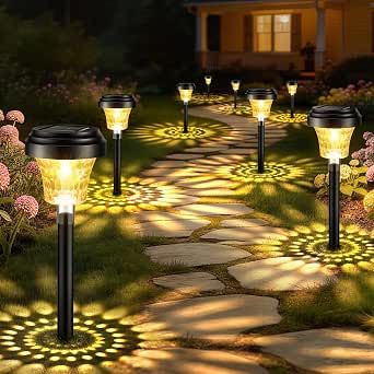Luces Solares LED Exterior Jardin 8 Piezas luz solar exterior