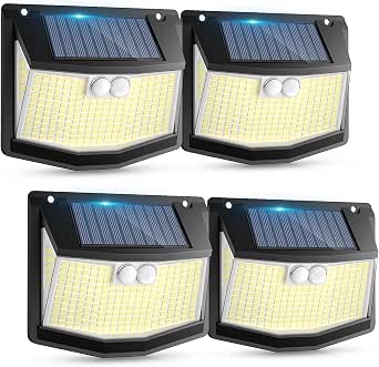 Luz Exterior Solar LED Jardin - 248 LED Luces Solar con Sensor Movimiento