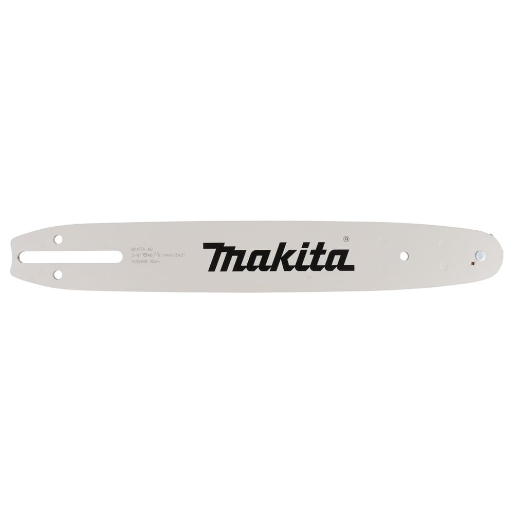Makita Guía de cadena 30 cm 3/8" 1,1 mm, accesorio resistente para motosierras, cortes precisos, alta durabilidad, diseño optimizado, compatibilidad total, color negro.